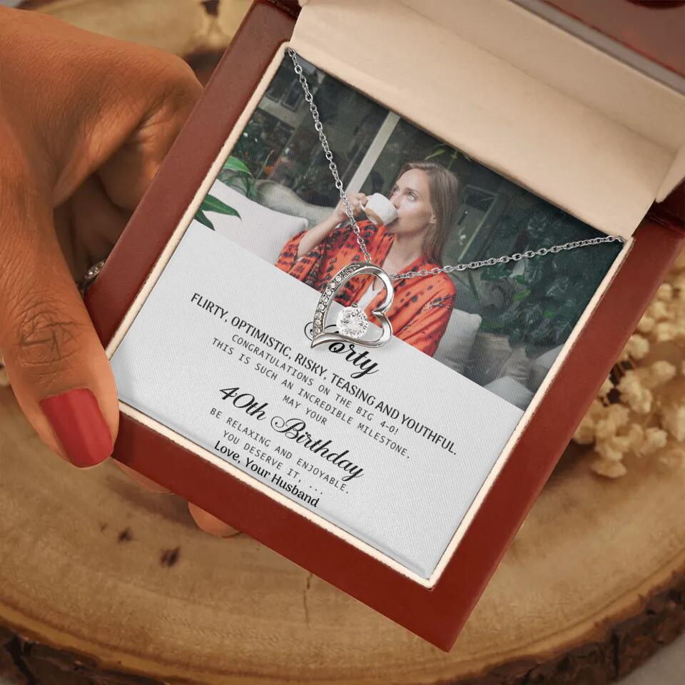 Forty Flirty Optimistic Risky Teasing And Youthful Personalized Necklace