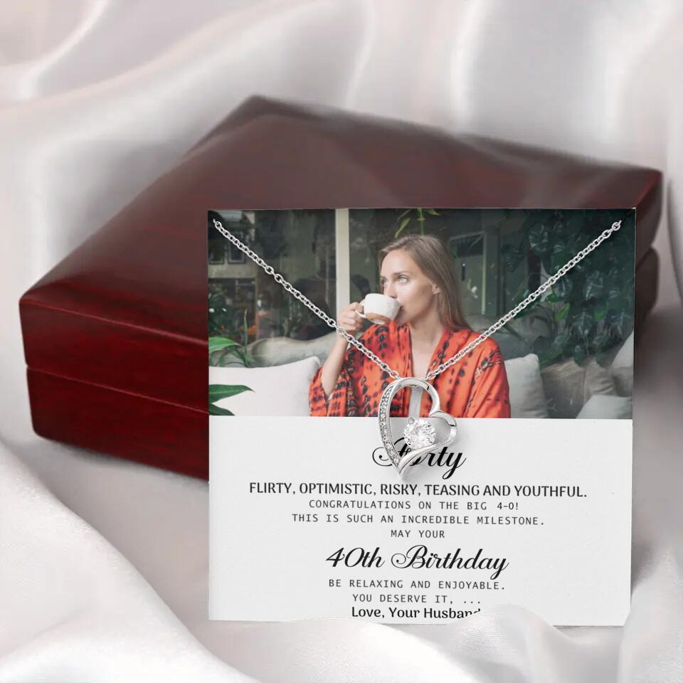 Forty Flirty Optimistic Risky Teasing And Youthful Personalized Necklace