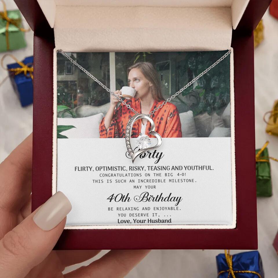 Forty Flirty Optimistic Risky Teasing And Youthful Personalized Necklace