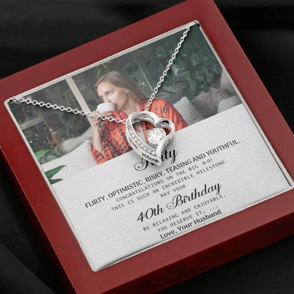 Forty Flirty Optimistic Risky Teasing And Youthful Personalized Necklace