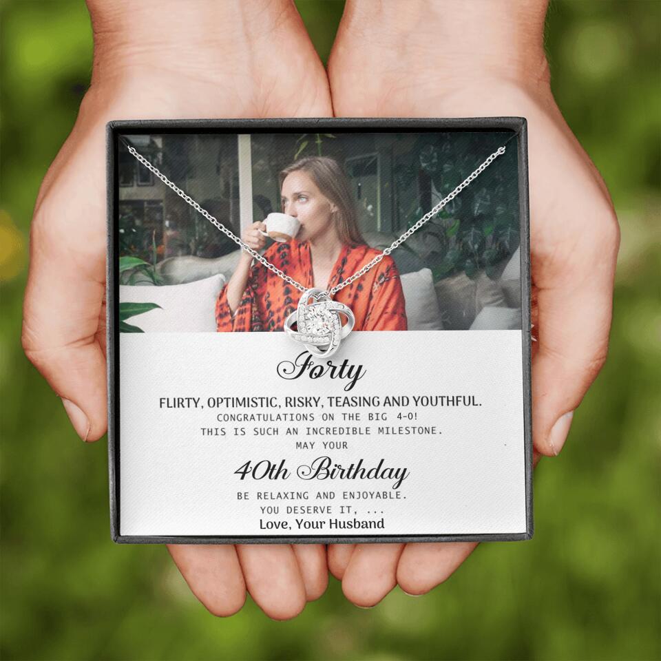 Forty Flirty Optimistic Risky Teasing And Youthful Personalized Necklace