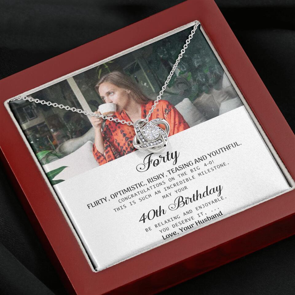 Forty Flirty Optimistic Risky Teasing And Youthful Personalized Necklace