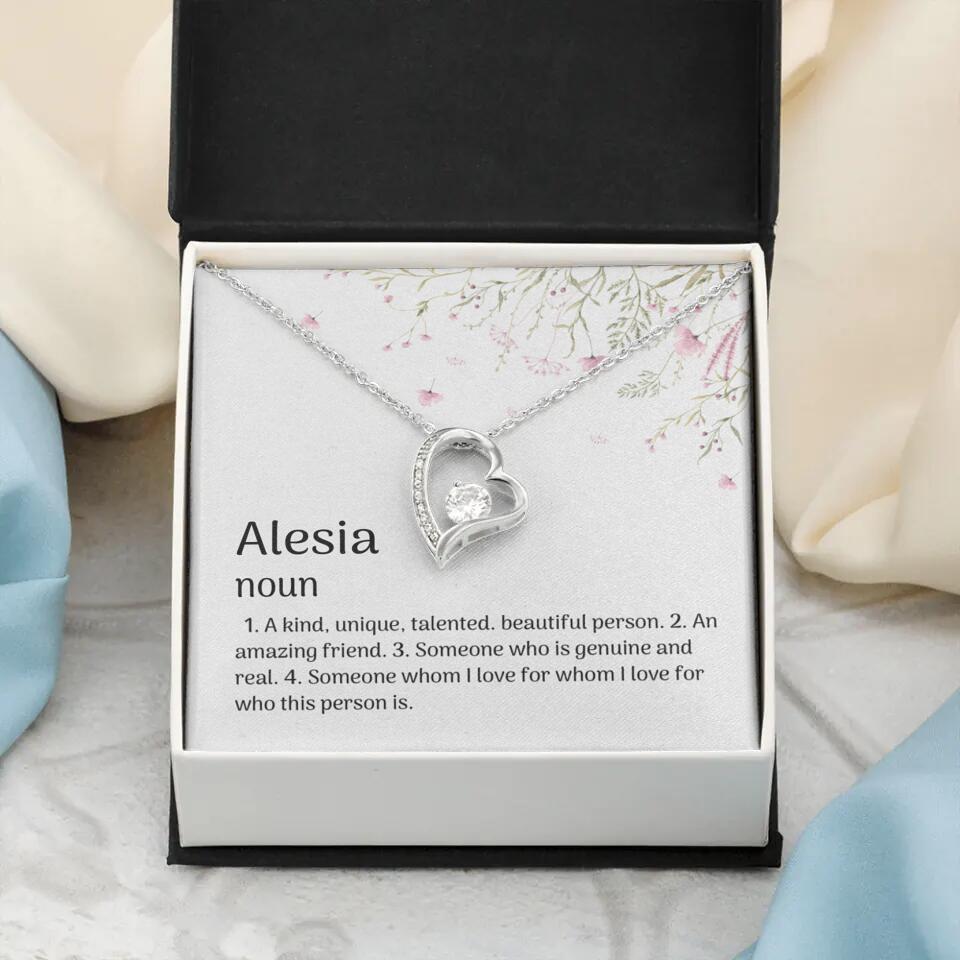 A Kind Unique Talented Beautiful Person Personalized Necklace