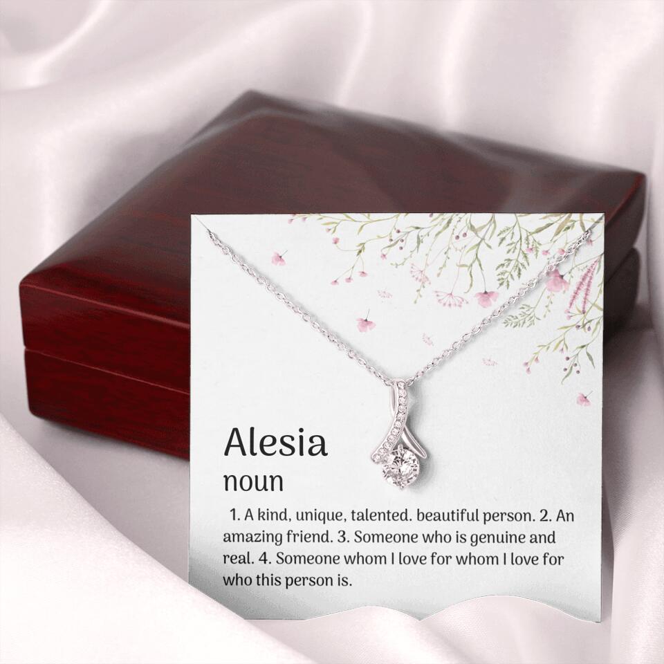 A Kind Unique Talented Beautiful Person Personalized Necklace