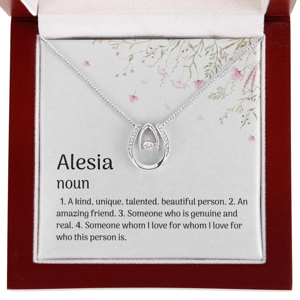 A Kind Unique Talented Beautiful Person Personalized Necklace
