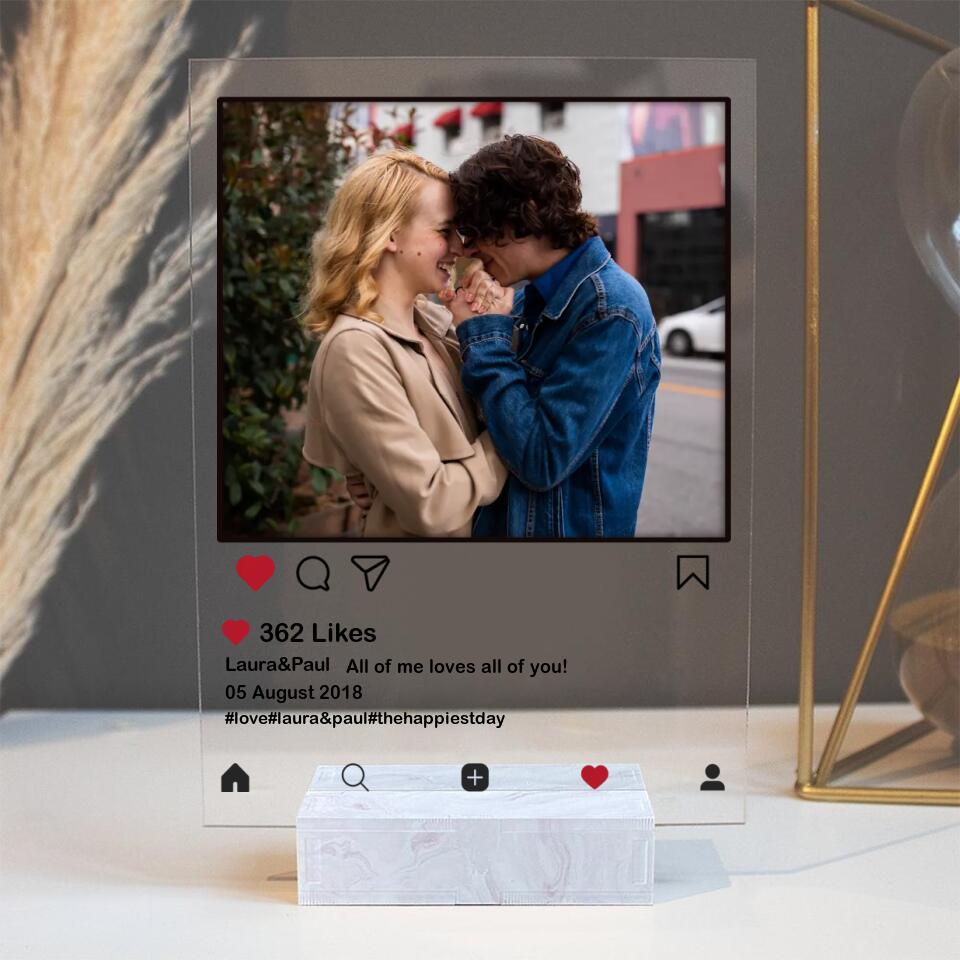 Instagram Style Personalized Acrylic Plaque