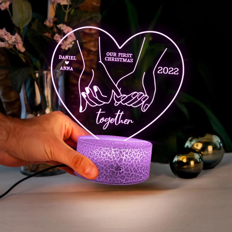 Our First Christmas Together Personalized LED Light