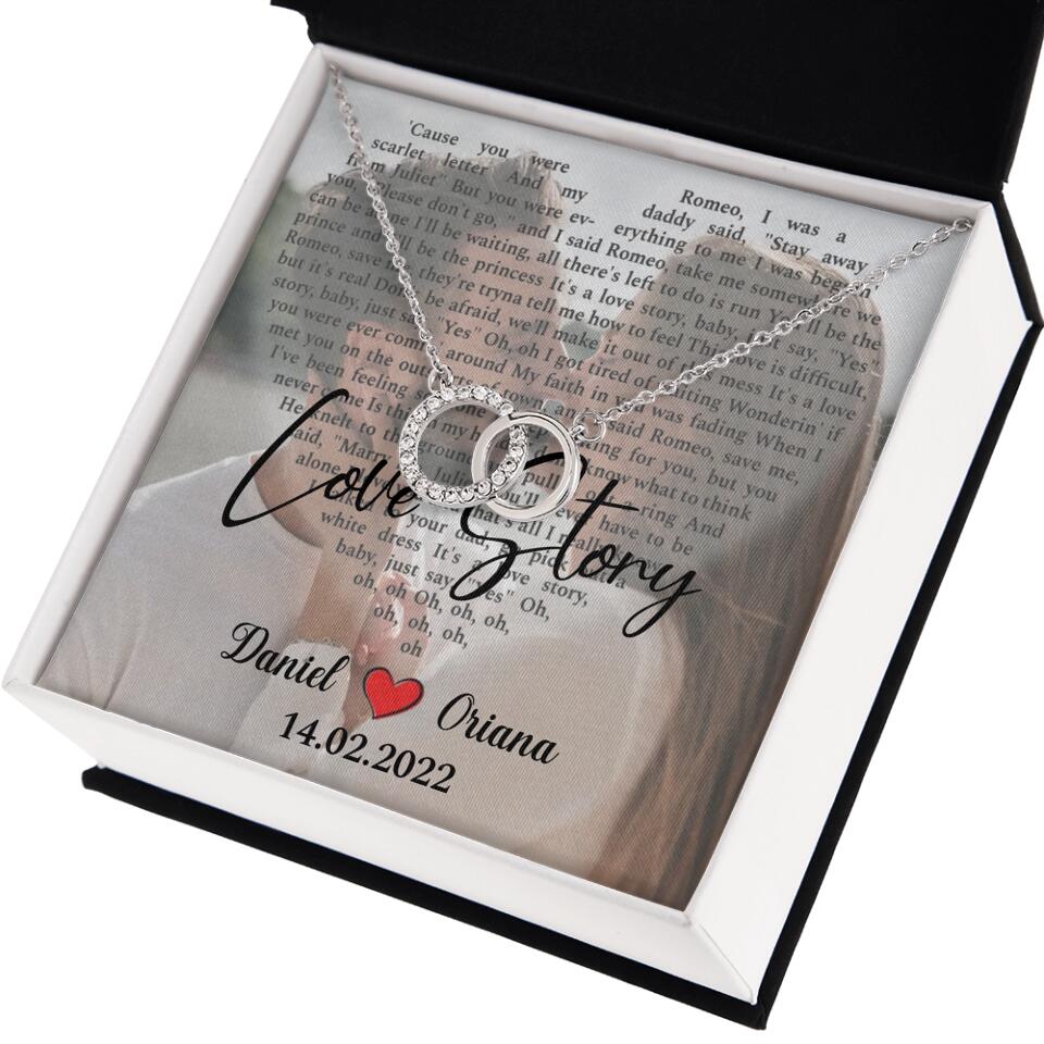 Personalized Valentine Gifts - Love Story - Custom Lyrics Song - Personalized Necklace - Gift For Her