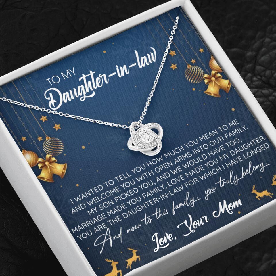To My Daughter-In-Law You Truly Belong To This Family - Personalized Jewelry Necklace - Best Gift for Daughter-in-law - 211IHPNPJE429