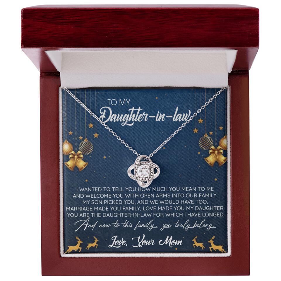 To My Daughter-In-Law You Truly Belong To This Family - Personalized Jewelry Necklace - Best Gift for Daughter-in-law - 211IHPNPJE429