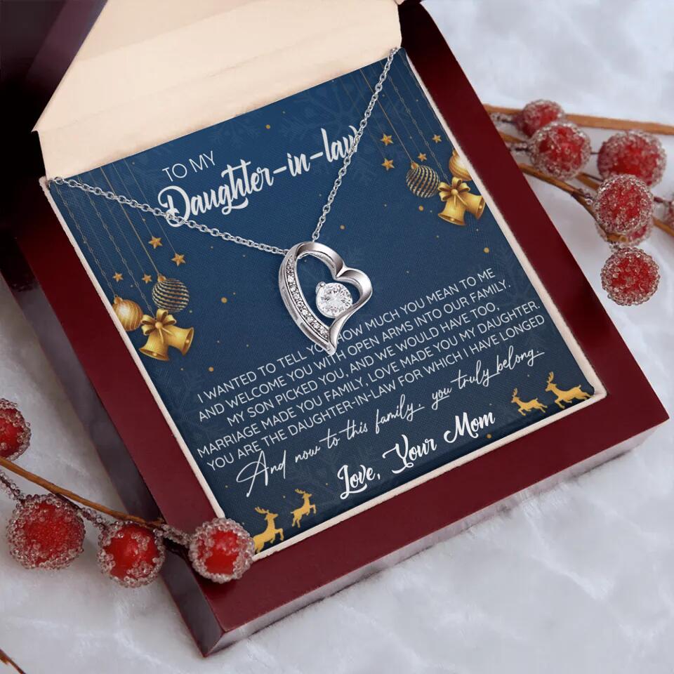 To My Daughter-In-Law You Truly Belong To This Family - Personalized Jewelry Necklace - Best Gift for Daughter-in-law - 211IHPNPJE429