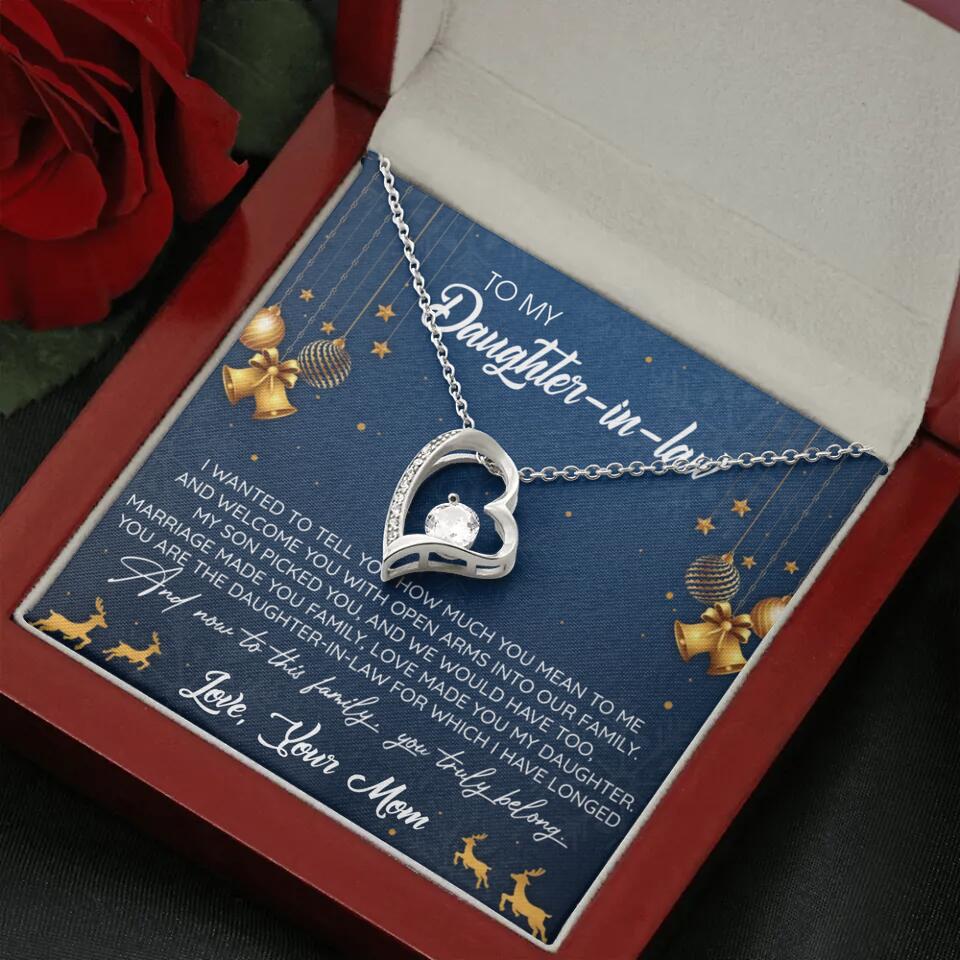 To My Daughter-In-Law You Truly Belong To This Family - Personalized Jewelry Necklace - Best Gift for Daughter-in-law - 211IHPNPJE429