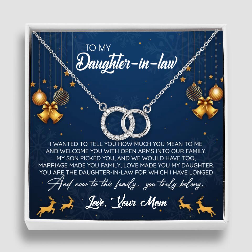 To My Daughter-In-Law You Truly Belong To This Family - Personalized Jewelry Necklace - Best Gift for Daughter-in-law - 211IHPNPJE429