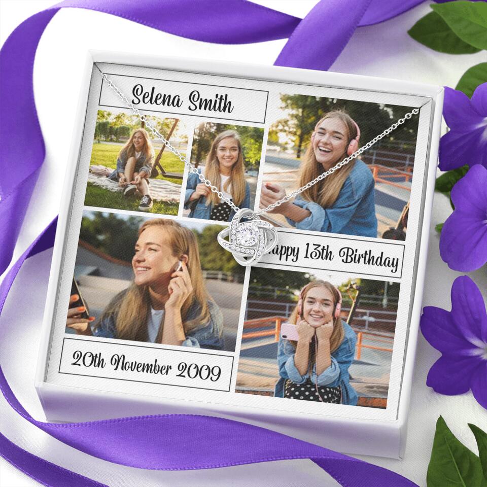 Custom Photo Necklace Collage Birthday Gifts For Her