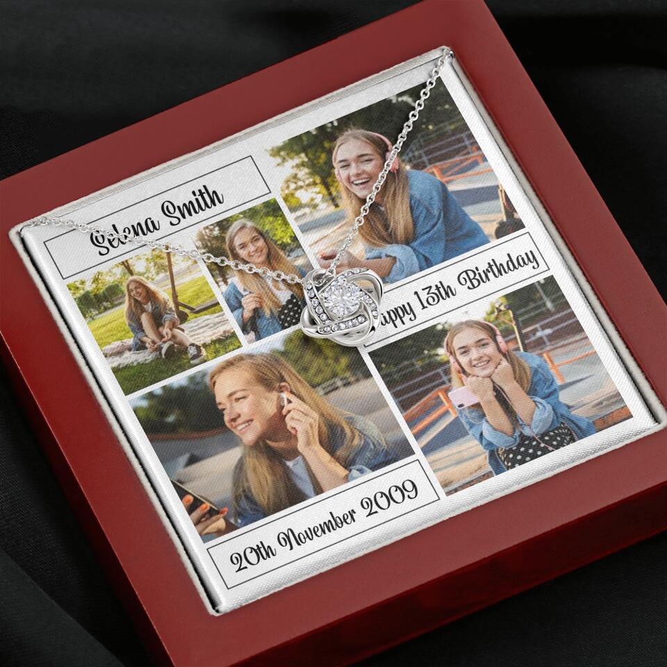 Custom Photo Necklace Collage Birthday Gifts For Her
