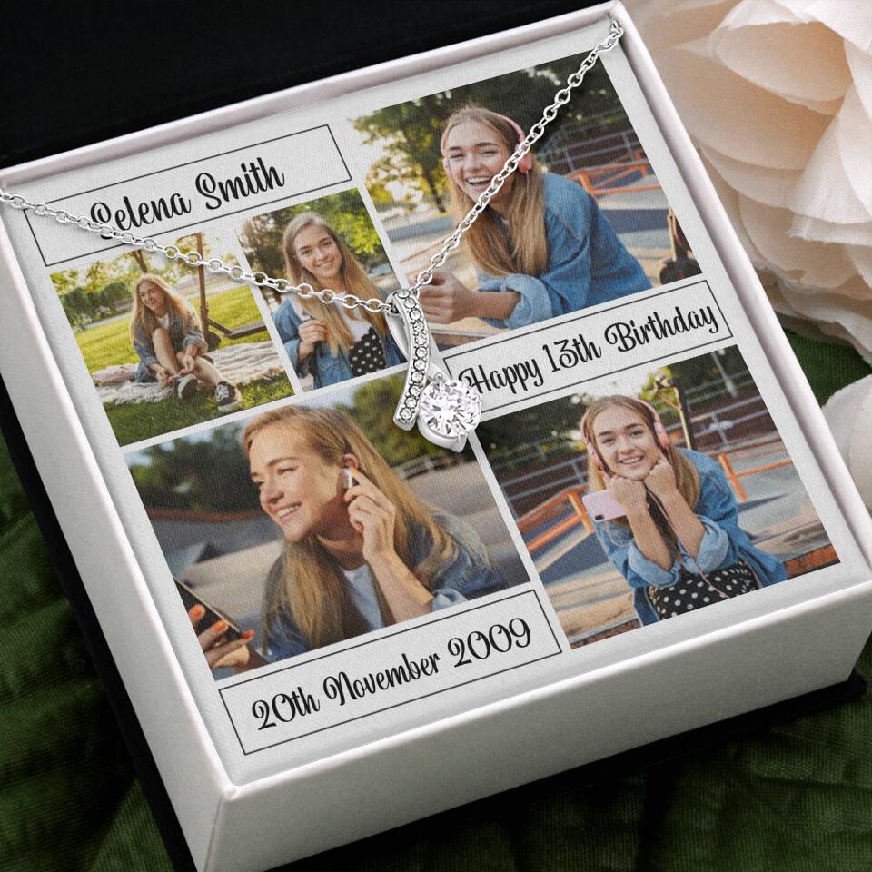 Custom Photo Necklace Collage Birthday Gifts For Her