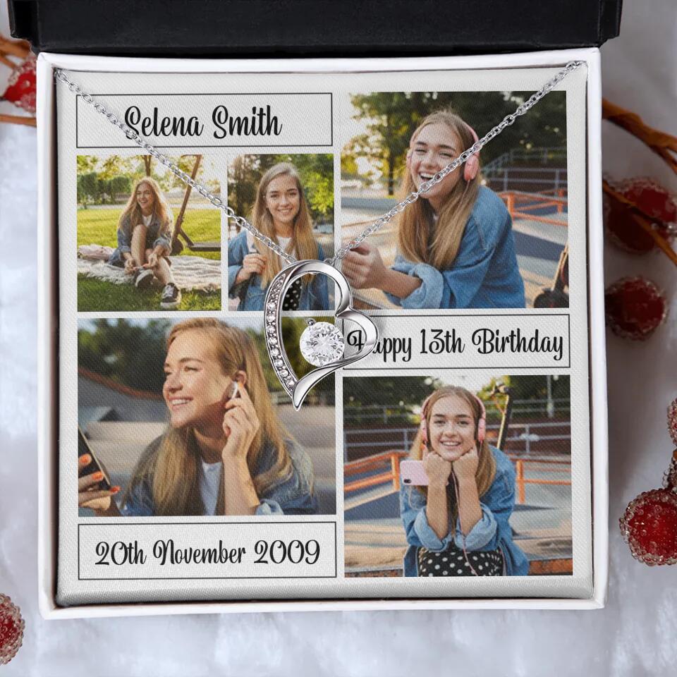 Custom Photo Necklace Collage Birthday Gifts For Her
