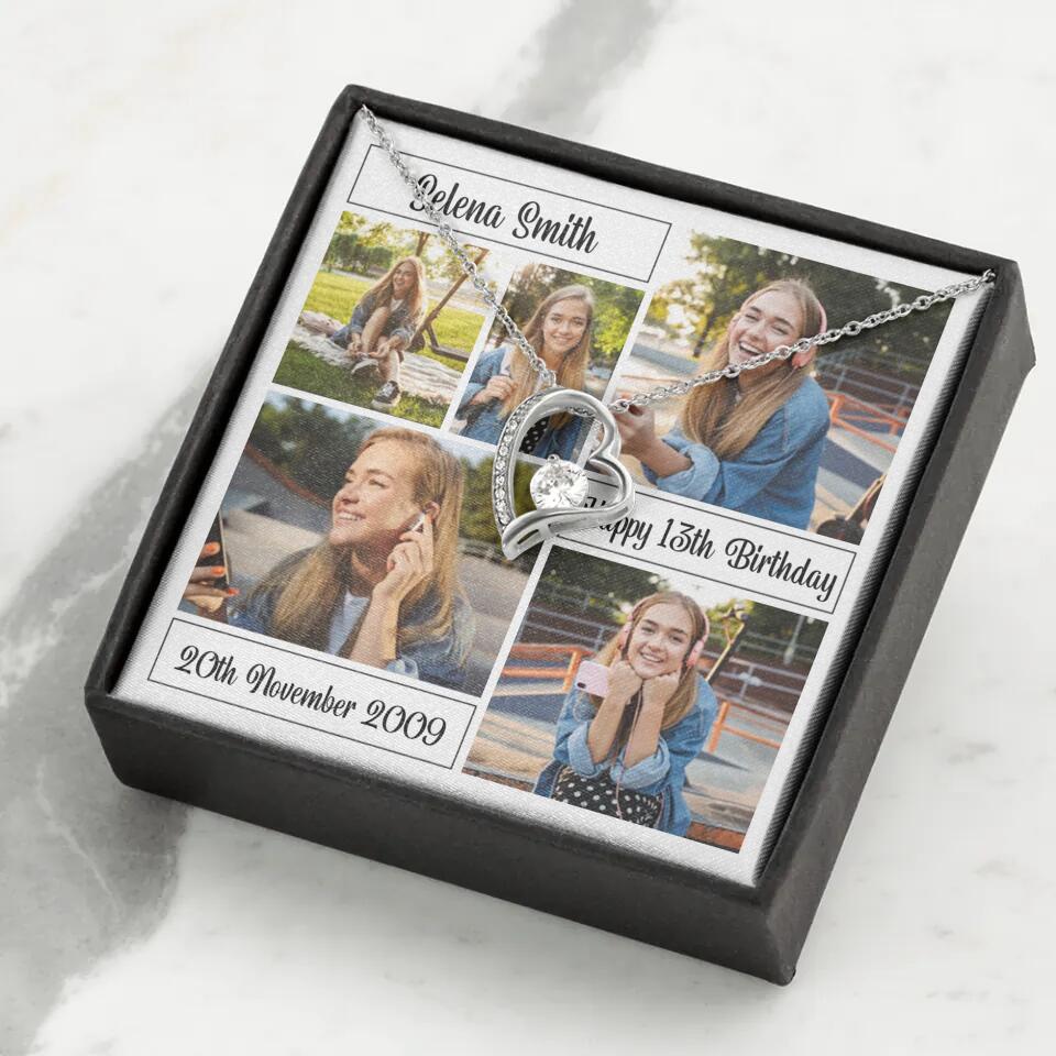 Custom Photo Necklace Collage Birthday Gifts For Her