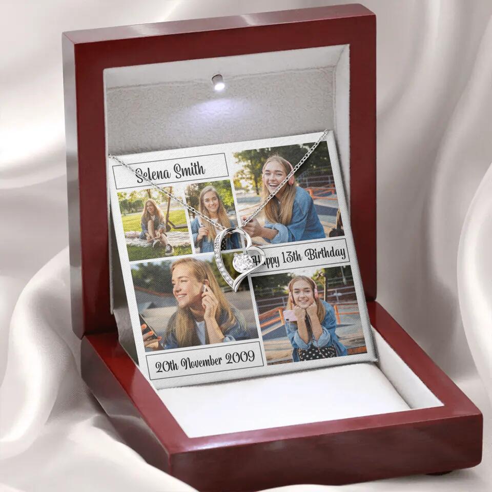 Custom Photo Necklace Collage Birthday Gifts For Her