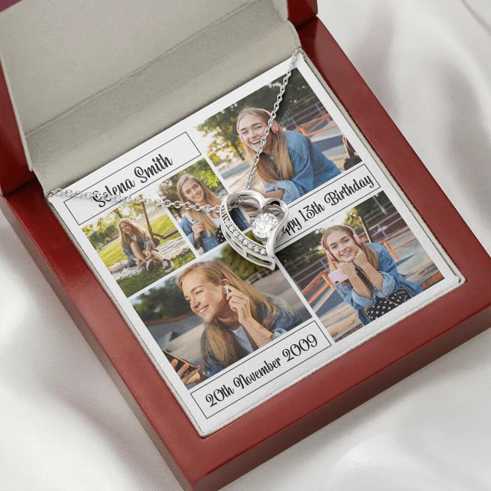 Custom Photo Necklace Collage Birthday Gifts For Her
