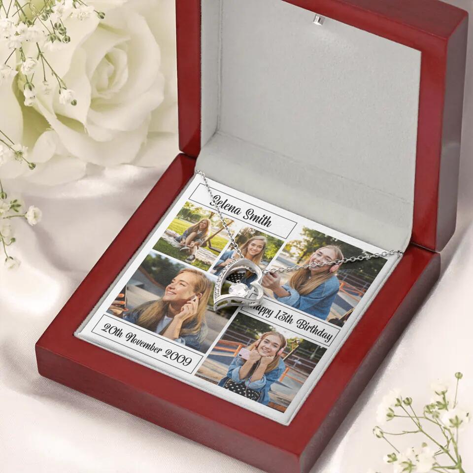Custom Photo Necklace Collage Birthday Gifts For Her