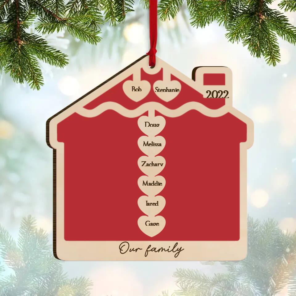 Our Family On This Christmas - Personalized Ornament