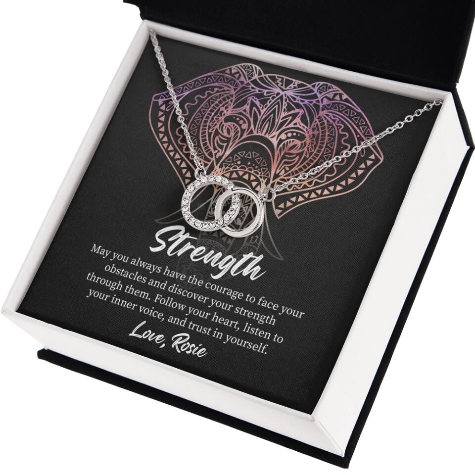 Personalized Valentine Gifts - Strength Follow Your Heart Personalized Necklace Gifts For Her