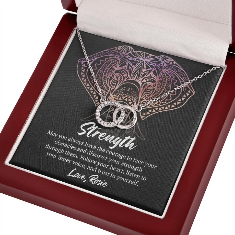 Personalized Valentine Gifts - Strength Follow Your Heart Personalized Necklace Gifts For Her