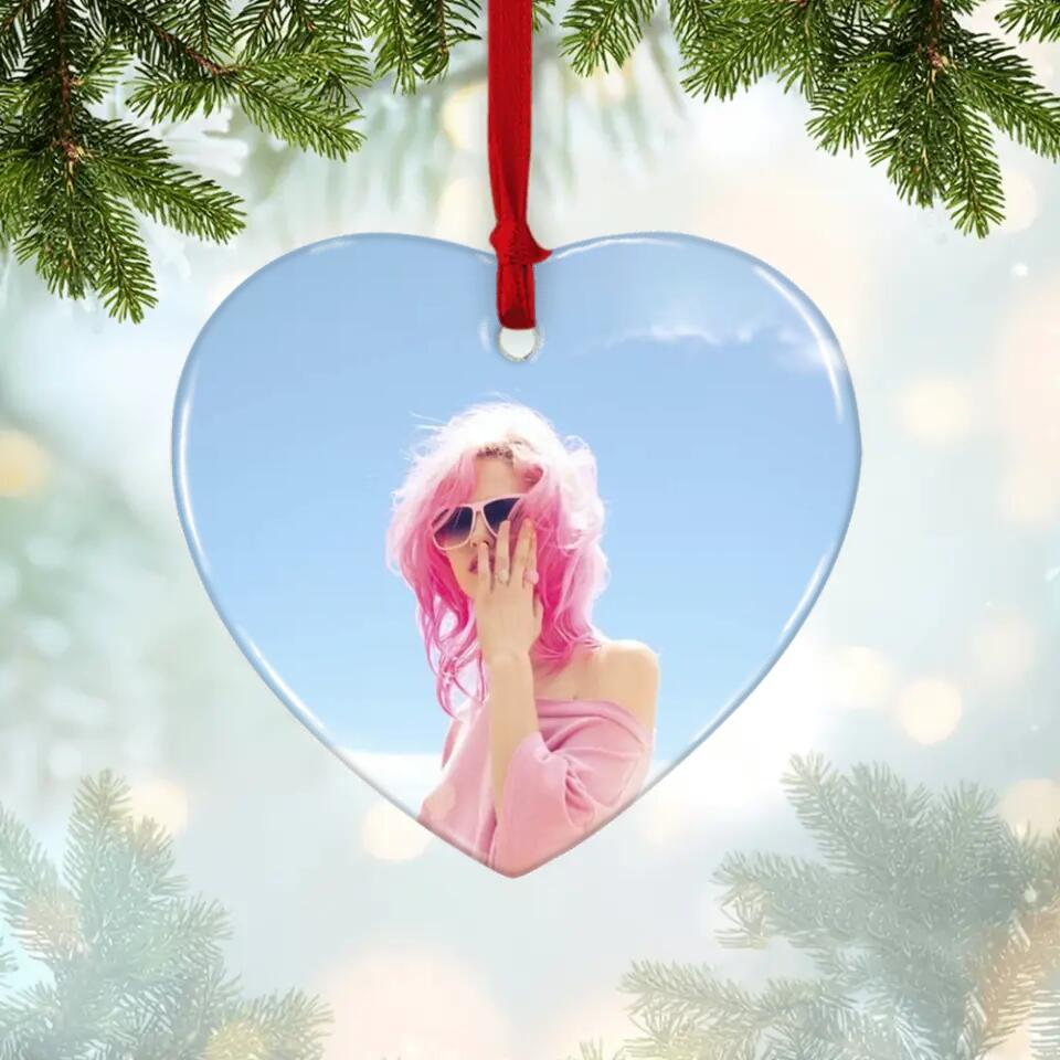 Sometimes You Forget That You're Awesome So This Is Your Reminder - Personalized Heart Ceramic Ornament