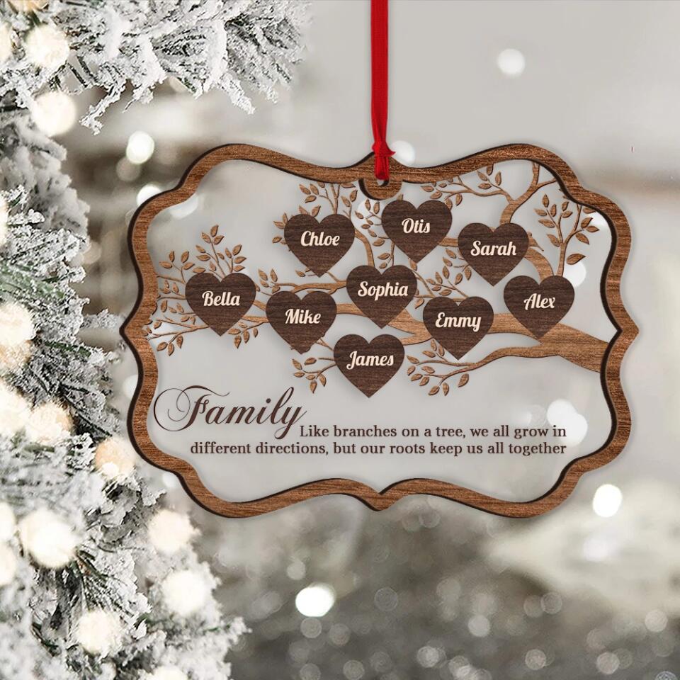 Family Like Branches On A Tree - Personalized Ornament