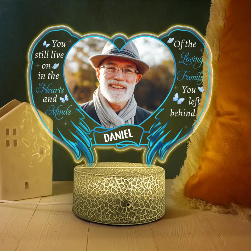 Angel You Still Live on in the Hearts and Minds Personalized LED Light