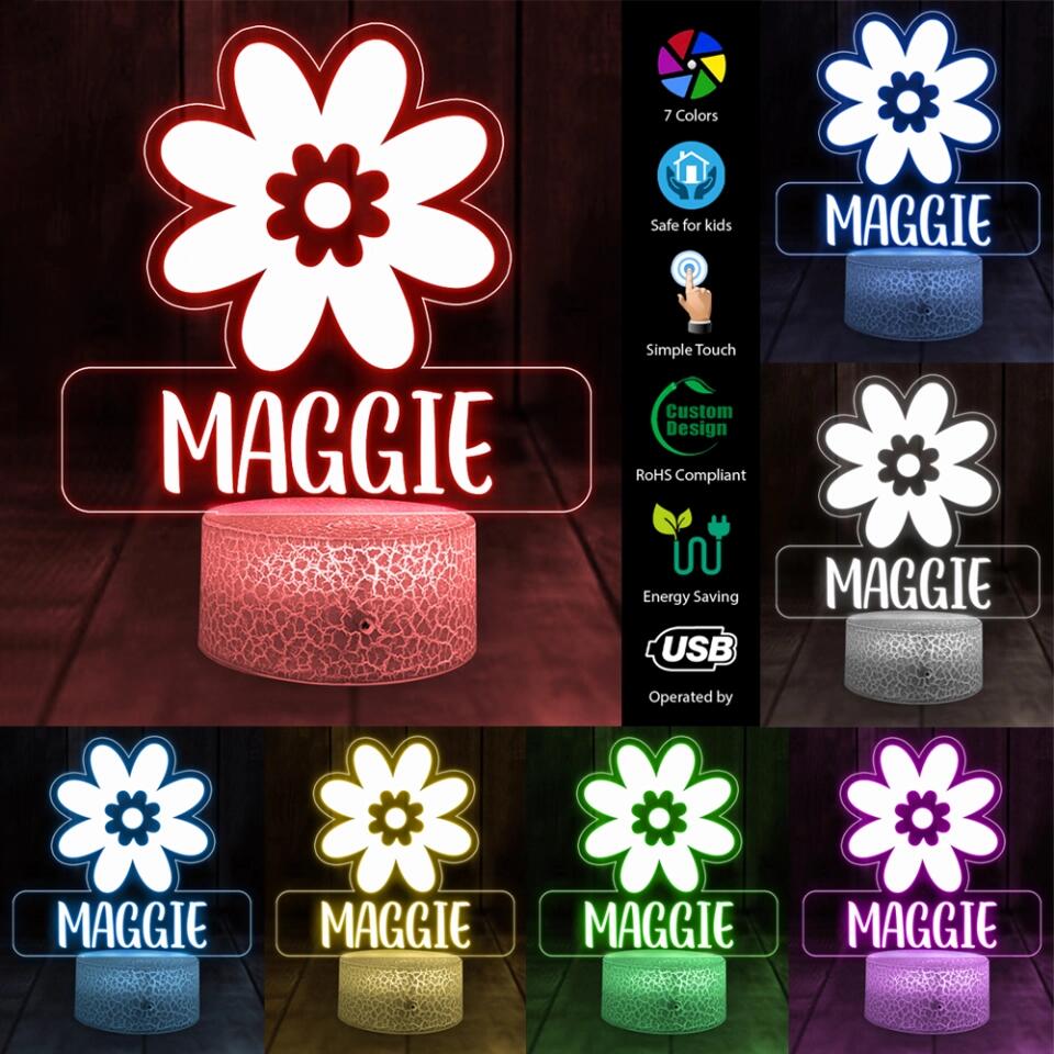 Birthday Gift Idea for Daughter - Personalized Shape 3D Led Light