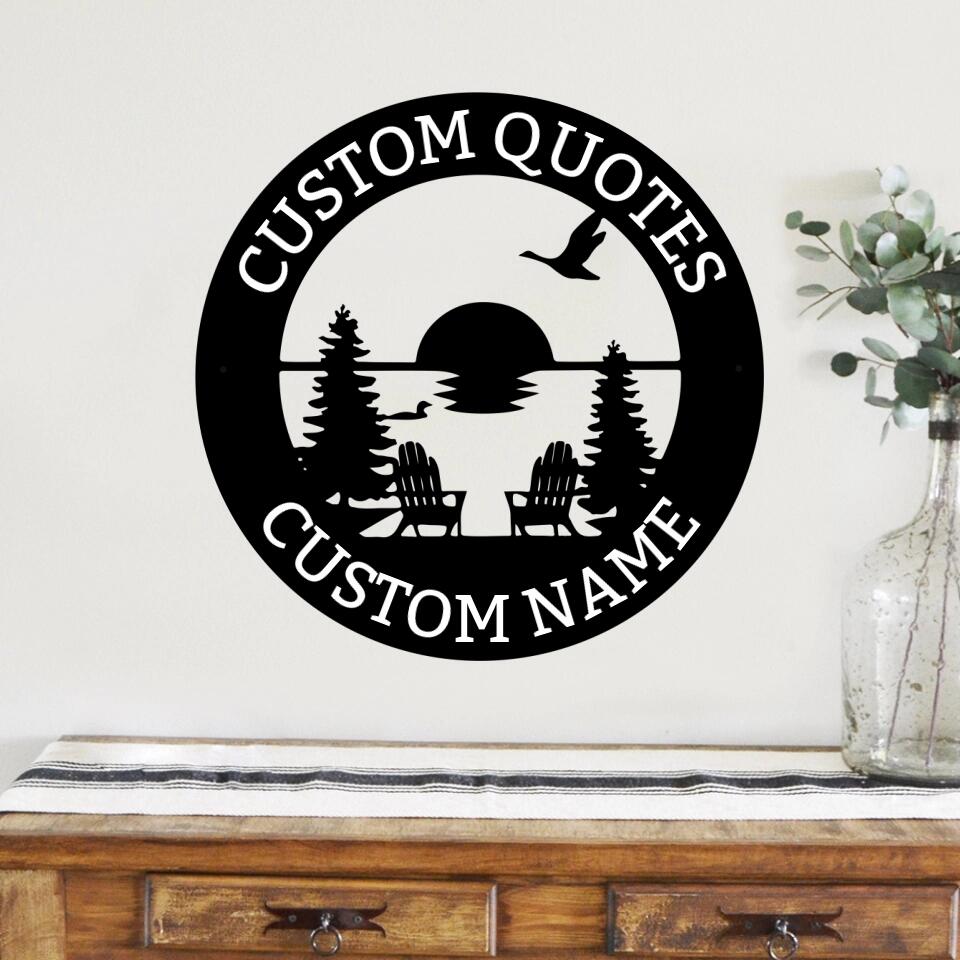 Personalized Family Name And Quotes Metal Sign