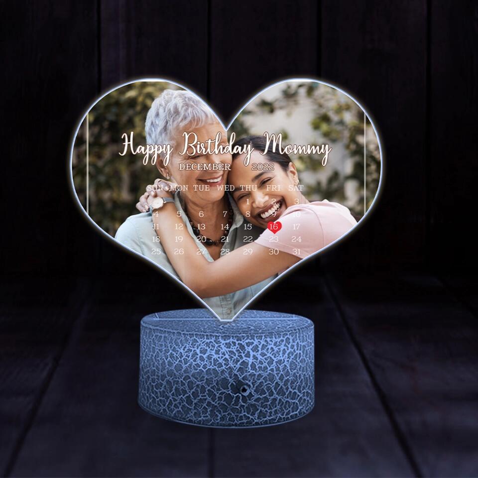 Heart-Shaped Valentine Upload Photo Led Light