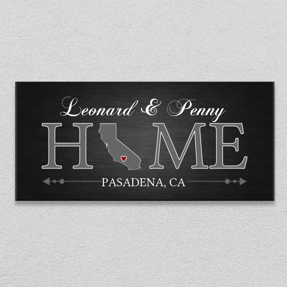 Home State Map - House Warming Present Idea - Custom Key Holder - Anniversary Gift For Couples