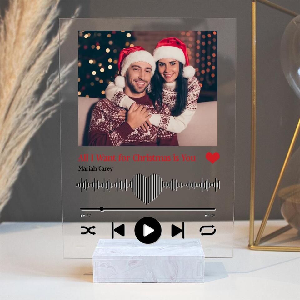 Favorite Song & Photo Personalized Acrylic Plaque