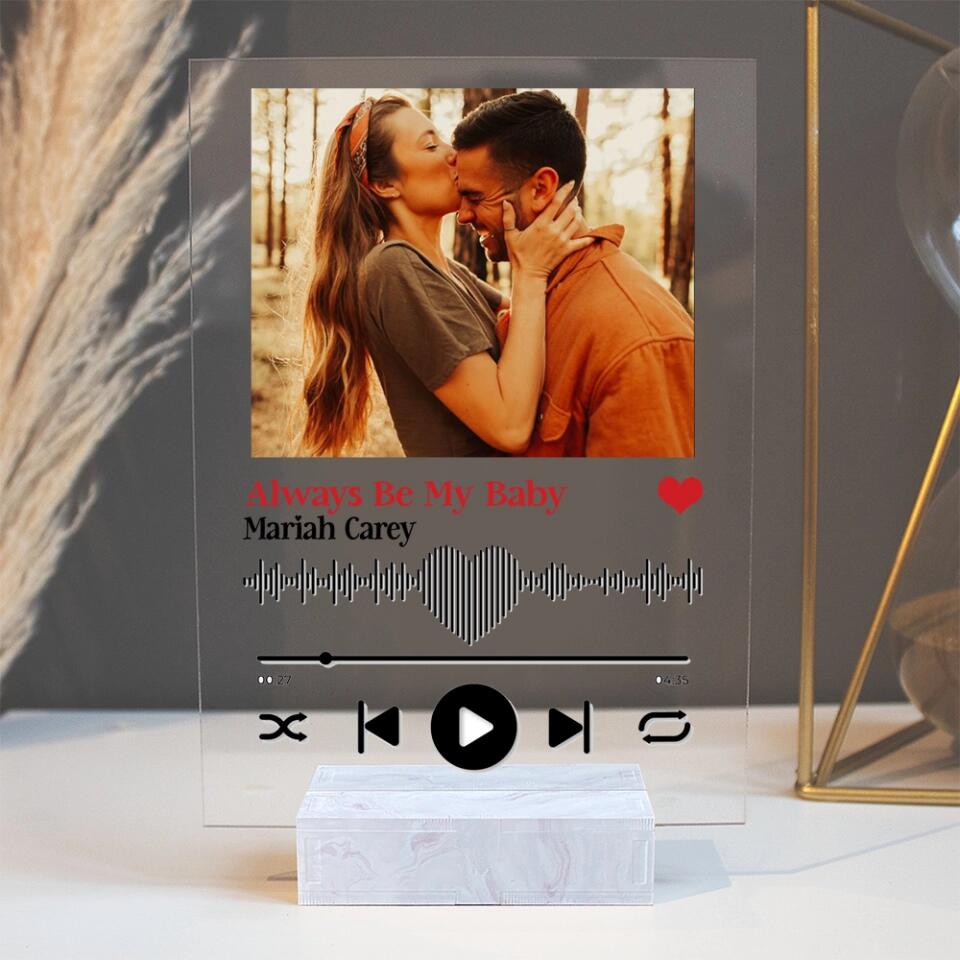 Favorite Song & Photo Personalized Acrylic Plaque