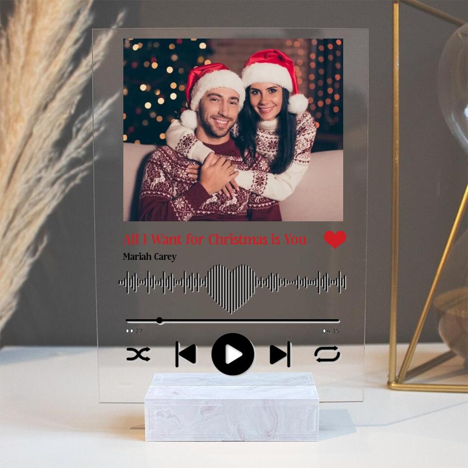 Favorite Song & Photo Personalized Acrylic Plaque