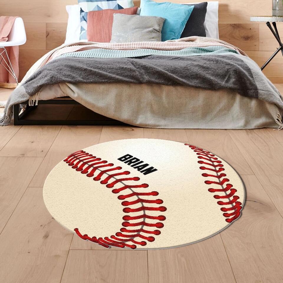 Soccer Football Baseball Basketball Custom Shape Rug Gift for Sport Lover Boy's Room Decoration