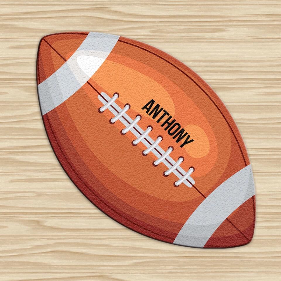 Soccer Football Baseball Basketball Custom Shape Rug Gift for Sport Lover Boy's Room Decoration