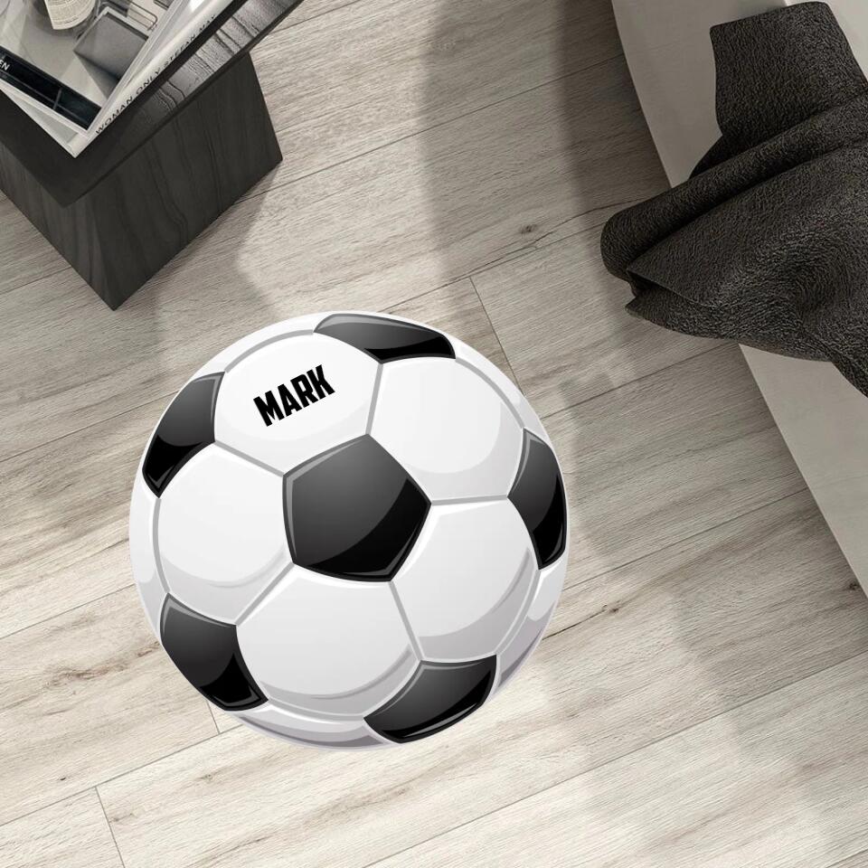 Soccer Football Baseball Basketball Custom Shape Rug Gift for Sport Lover Boy's Room Decoration