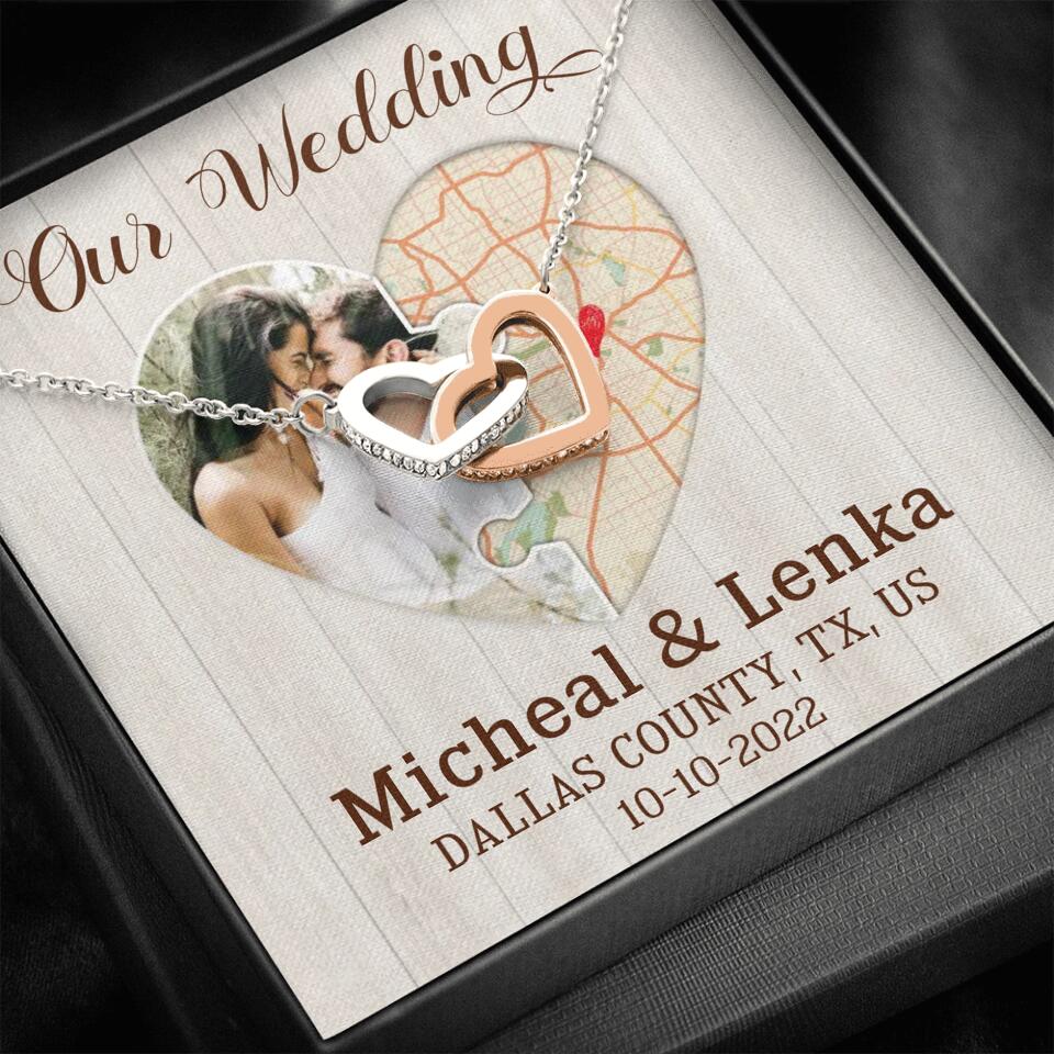 Our Wedding - Personalized White Gold Necklace