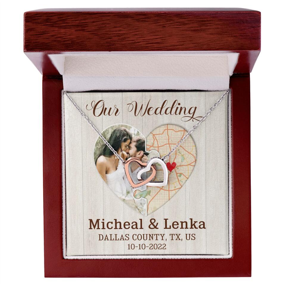 Our Wedding - Personalized White Gold Necklace