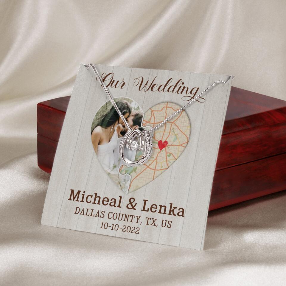 Our Wedding - Personalized White Gold Necklace