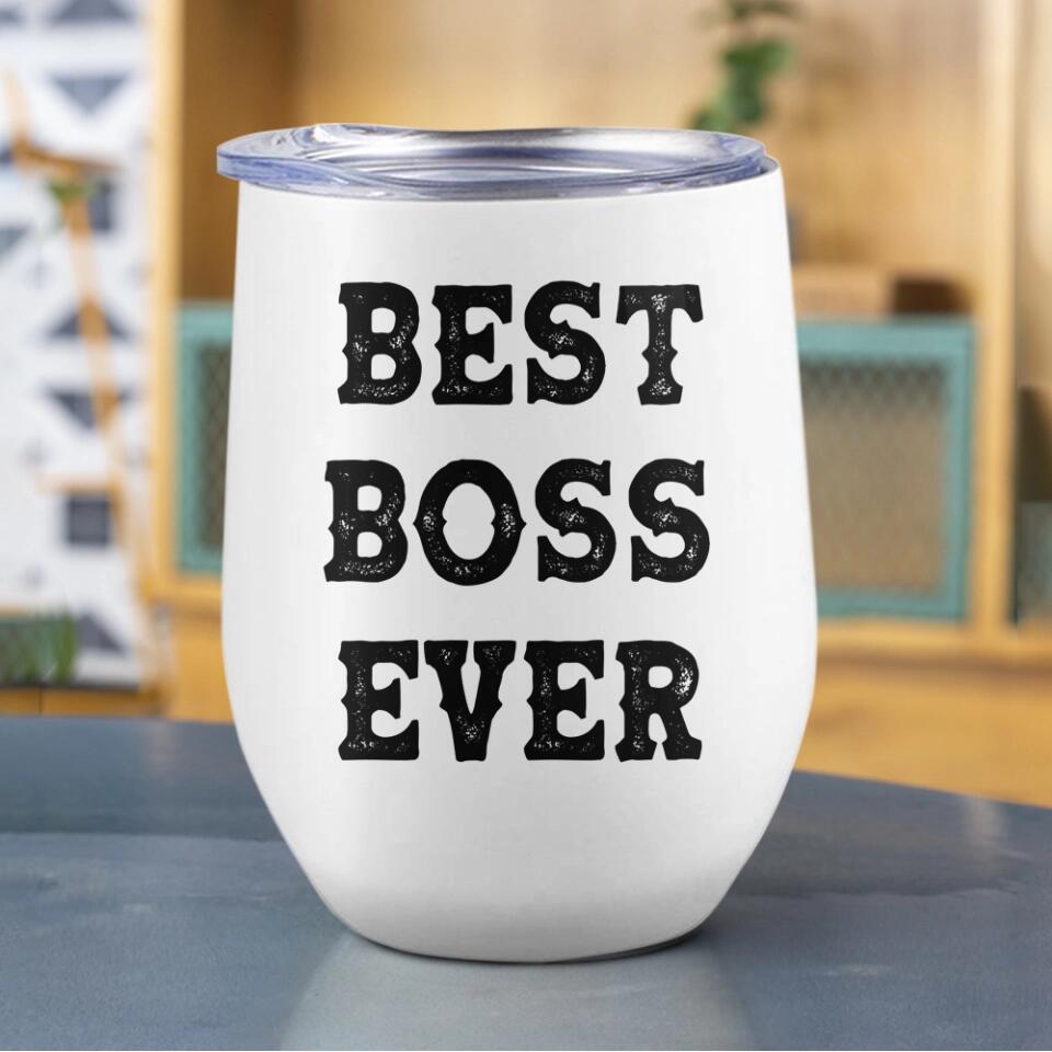 Best Boss Ever - Custom Face Remove Background - Personalized Tumbler - Gift for Your Boss On Birthday