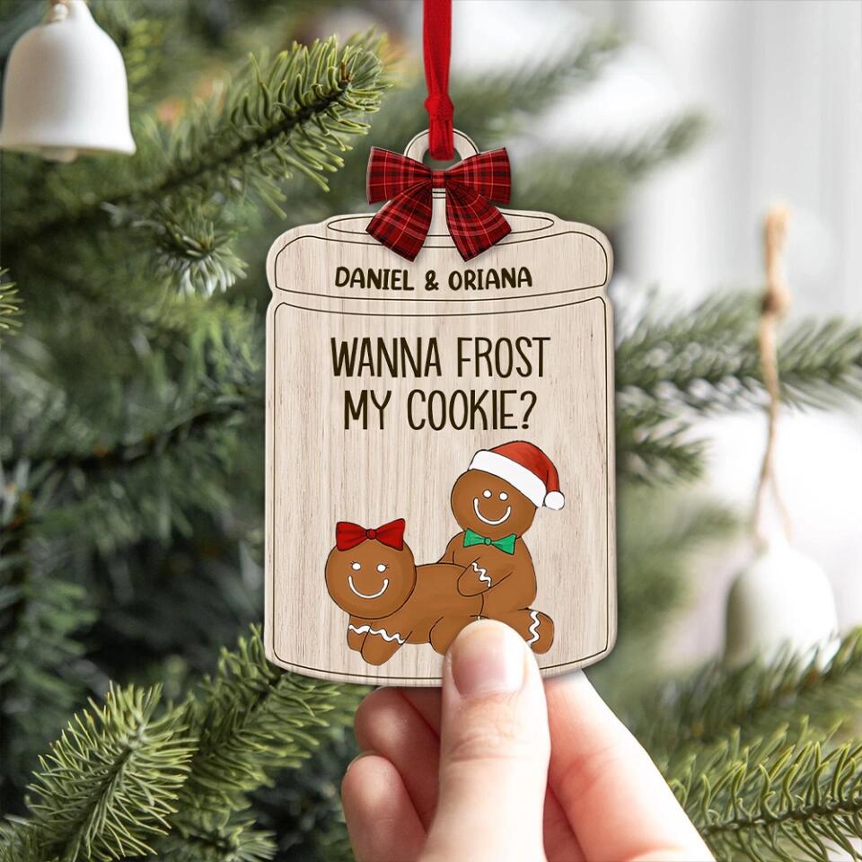 Wanna Frost My Cookie Custom Gingerbread Couple Ornament