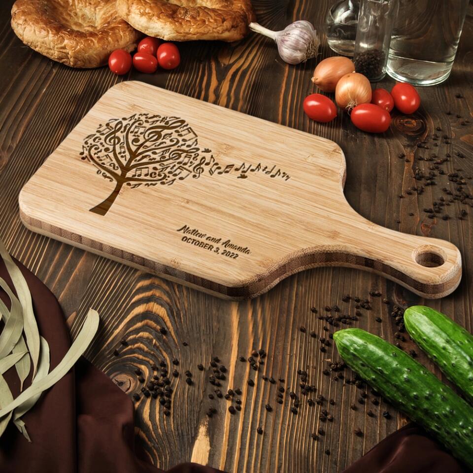 Music Note - Personalized Cutting Board - Music Gift - Anniversary Gift for Her Him