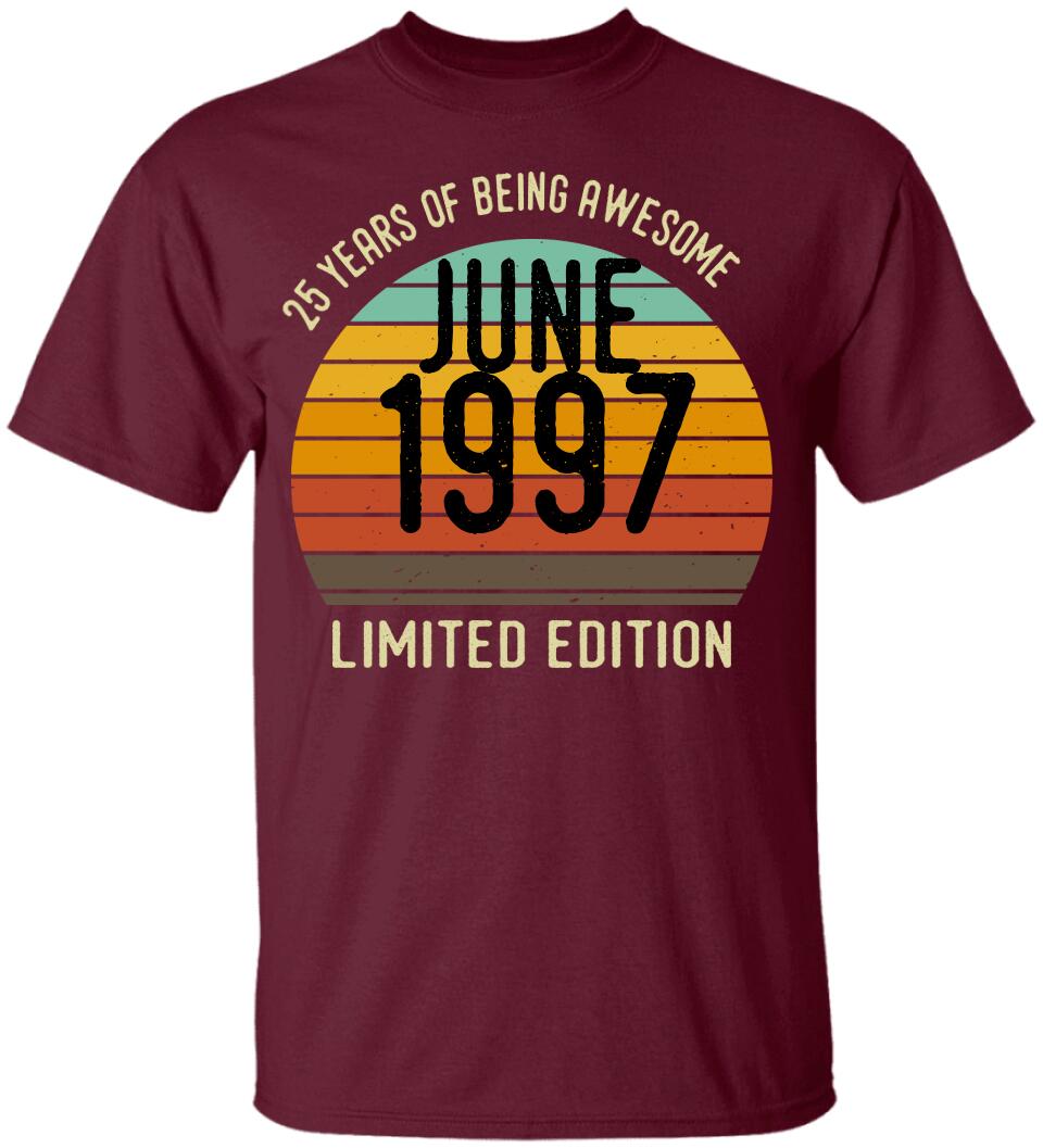 25 Years Of Being Awesome - Personalized T-shirt