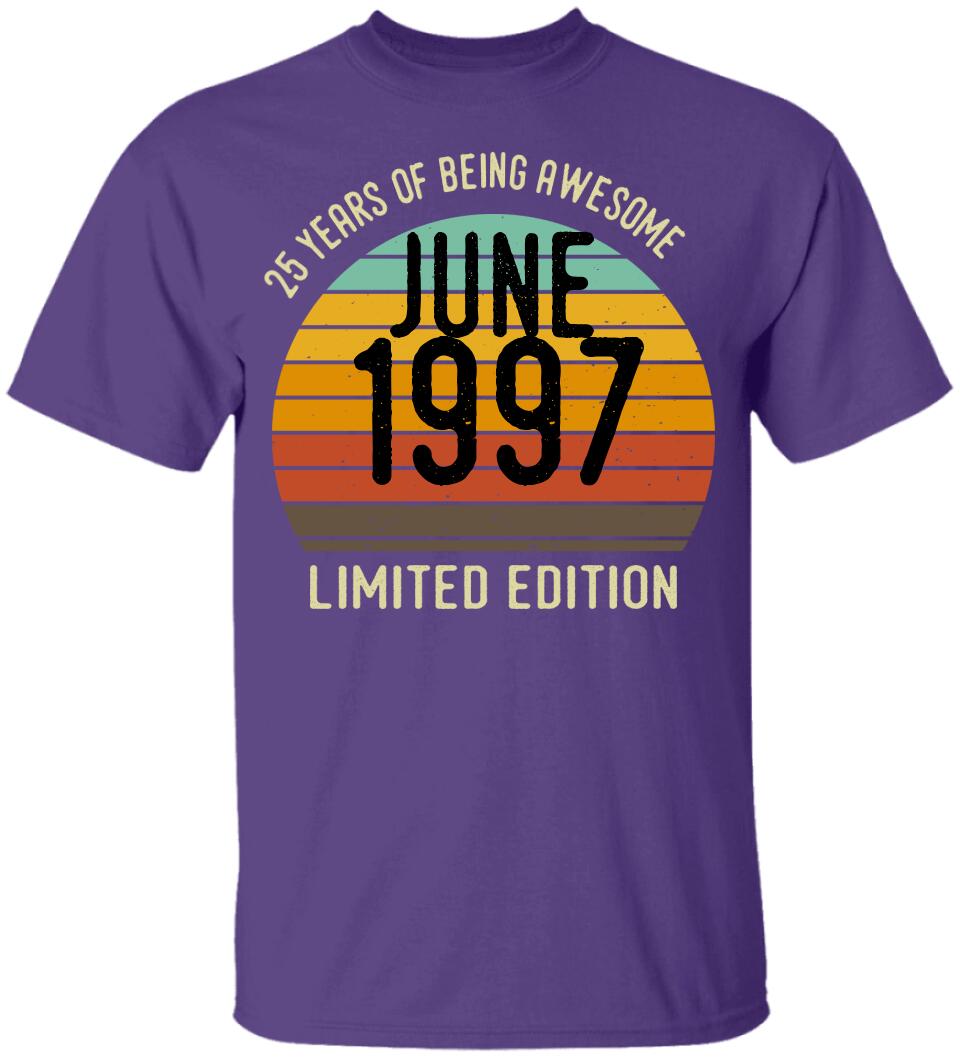 25 Years Of Being Awesome - Personalized T-shirt