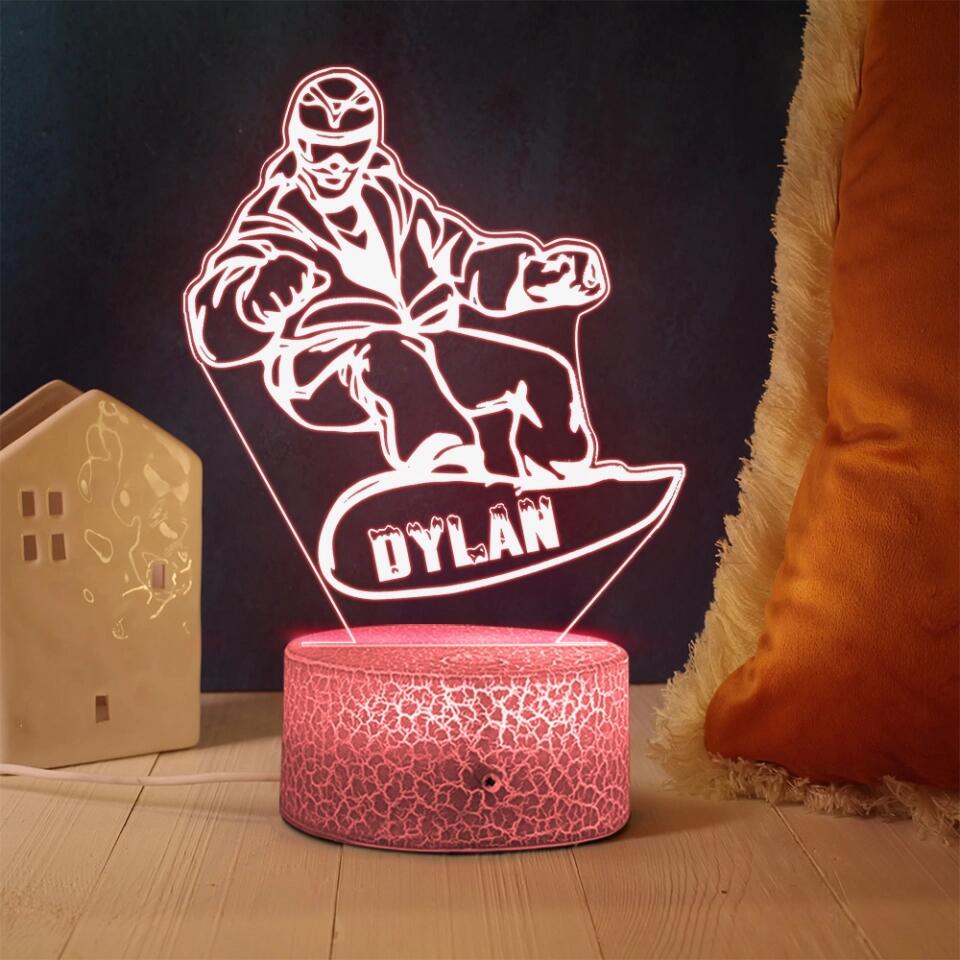 Snowboarder Positions - Personalized 3D Led Night - Gift For Snowboarder Skiing